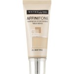 Maybelline Sjednocující make-up s HD pigmenty Affinitone Hydrating Tone-One-Tone Foundation 02 Light Porcelain 30 ml – Zbozi.Blesk.cz