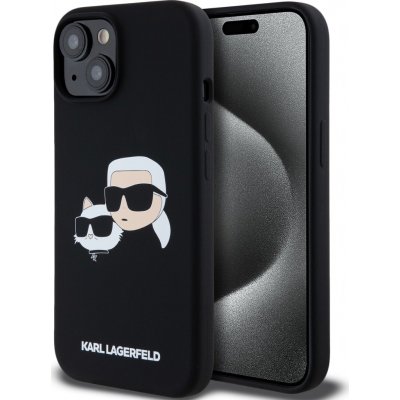 Karl Lagerfeld Ochranný kryt na iPhone 15 Pro MAX - Karl Lagerfeld, Double Heads MagSafe Black – Zboží Mobilmania