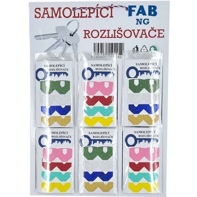 Rozlišovač klíčů samolepící MIX na FAB NG- nové generace( 1bli=30sáčků=240ks) – Zbozi.Blesk.cz