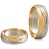 Prsteny iZlato Forever Snubní prsteny dvoubarevné STOB117