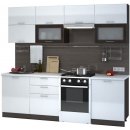 Smartshop Kuchyně VALERIA 180/240 cm wenge/bílý lesk