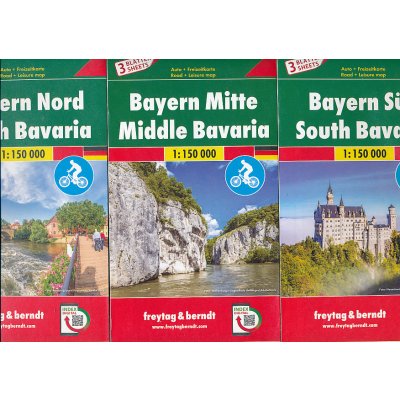 cyklomapa Bayern (Bavorsko) soubor 3 map 1:150 t. – Hledejceny.cz