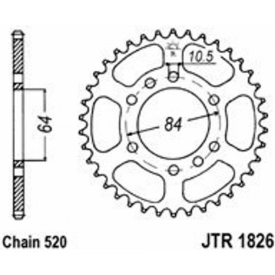 JT Sprockets JTR 1826-36 – Zboží Mobilmania