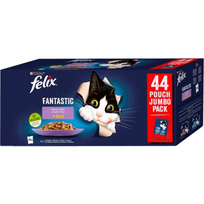 Felix FANTASTIC hovězí/kuřecí/losos/tuňák v želé 44 x 85 g – Hledejceny.cz