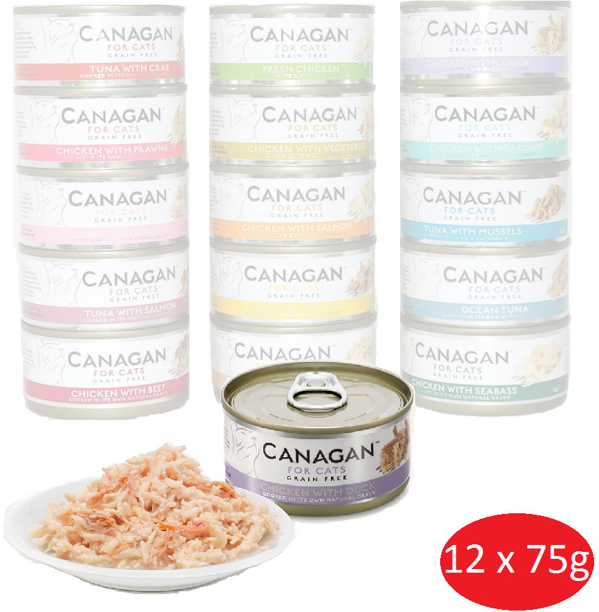 Canagan v sadě kuře a kachna 12 x 75 g