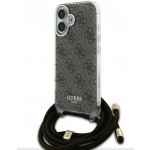 Guess IML 4G Printed Crossbody Popruh Zadní Kryt pro iPhone 16 Brown – Zboží Živě