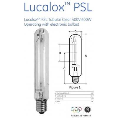 Výbojka GE Lucalox PSL 600W, 400V EL – Hledejceny.cz
