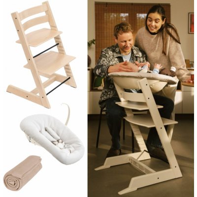 Stokke Tripp Trapp s Newborn setem a dekou Natural/Vanilla/Golden Sand – Hledejceny.cz