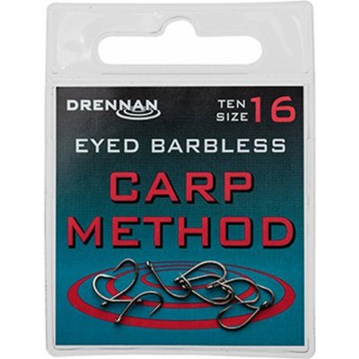 Drennan bez Protihrotu Eyed Carp Method Barbless vel.20 10 ks – Hledejceny.cz