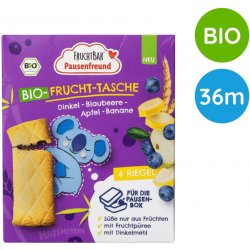 FruchtBar BIO Špaldové taštičky jablko, borůvky a banán 6 x 22 g