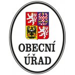 PROFIBA Smaltovaná cedule OBECNÍ ÚŘAD se státním znakem (bílá/černá)