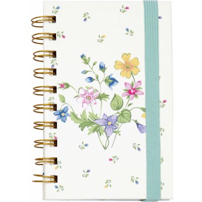 GREEN GATE Zápisník v kroužkové vazbě Fiola White A6 růžová modrá zelená žlutá bílá papír – Zboží Živě