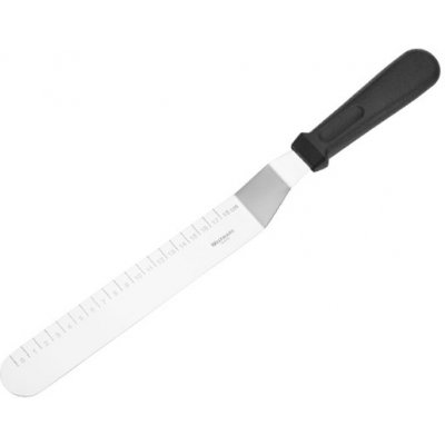 Zahnutá nerezová stěrka/nůž na dort 38 cm, Westmark
