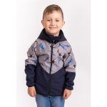 Unuo dětská softshellová bunda s fleecem Slim Velryby tm. modročerná šedá – Sleviste.cz