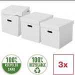 ESSELTE Krabice úložný krychlový box bílá /3 ks – Zboží Mobilmania