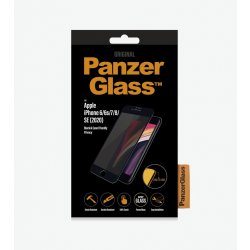 PanzerGlass - Tvrzené Sklo Privacy Case Friendly pro iPhone 6, 6s, 7, 8, SE 2020 a SE 2022, black, Černá P2679