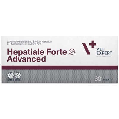 Vet Expert Hepatiale Forte Advanced přípravek pro psy a kočky podporující funkci jater 30 tablet – Hledejceny.cz