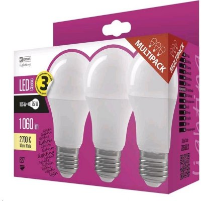 Emos LED žárovka Classic A60 E27 10,7 W 75 W 1 060 lm teplá bílá – Zboží Mobilmania