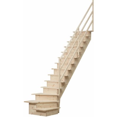 Egibi Mlynářské schody se zatočením TURN pravé 300x80 cm borovice – Zbozi.Blesk.cz