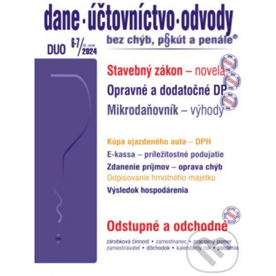 Dane, účtovníctvo, odvody bez chýb, pokút a penále č. 6-7 / 2024 - Stavebná legislatíva – novinky od 1. apríla 2024 - Poradca s.r.o. – Sleviste.cz