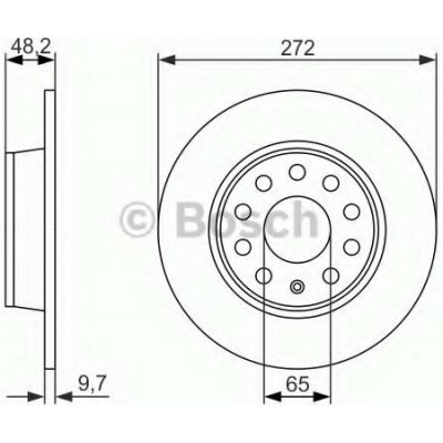 Brzdový kotouč Bosch 0 986 479 677 zadní levý nebo pravý | Zboží Auto