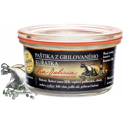 Via Delicia Paštika z grilovaného kuřátka 130 g – Hledejceny.cz