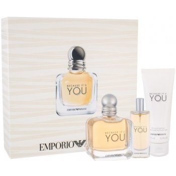 Giorgio Armani Emporio Armani Because It´s You EDP 100 ml + EDP 15 ml + tělové mléko 75 ml dárková sada