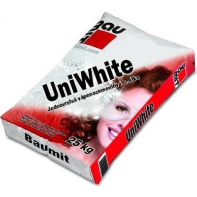 Omítka jednovrstvá Baumit UniWhite (MVR) – 25 kg – HobbyKompas.cz