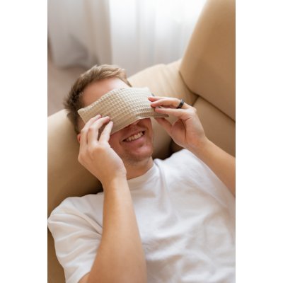 VFstyle nahřívací polštářek na oči s levandulí Orion béžový – Zboží Dáma