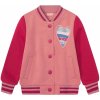 Dětská bunda Lupilu dívčí college bunda světle růžová / červená