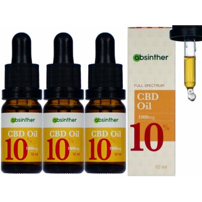 Absinther CBD olej 10% 10 ml 3 ks – Zboží Mobilmania