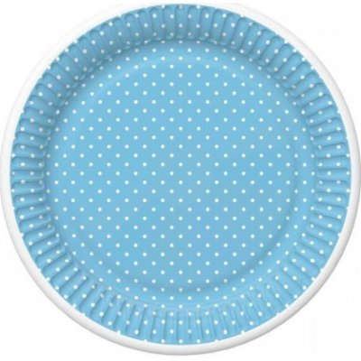 Papírový talíř malý White Dots on Blue 18 cm TD01 OG 036804 – Zboží Mobilmania