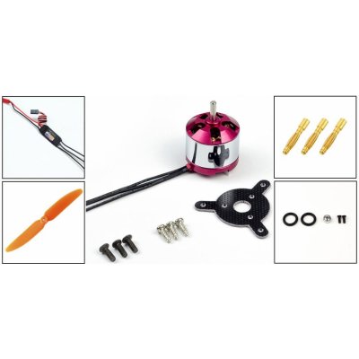 DW Hobby Střídavé Combo MM1408-1850kv + 10A ESC vrtule 6x3 unašeč konektory – Zboží Dáma