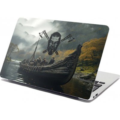 Sablio Samolepka na notebook Vikingové Loď - 29x20 cm – Zboží Živě