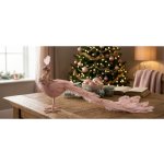 MagicHome Dekorace Vánoce Páv růžový péřový 50x20x23 cm – Hledejceny.cz