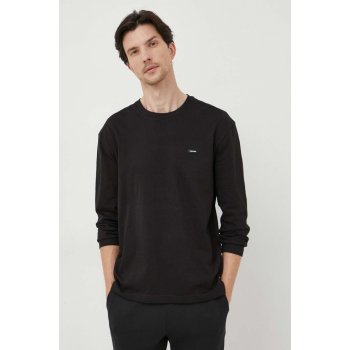 Calvin Klein bavlněné tričko s dlouhým rukávem černá