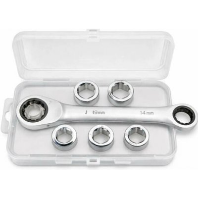 Nakida HT-1226 Sada ráčnových klíčů s adaptéry 8-19mm, 6ks, CrV, délka 21cm – Zboží Dáma