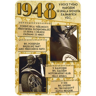 Blahopřaní 1948 - česky – Zboží Mobilmania