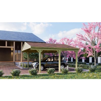 Lanitplast Dřevěný přístřešek 530x496 cm – HobbyKompas.cz