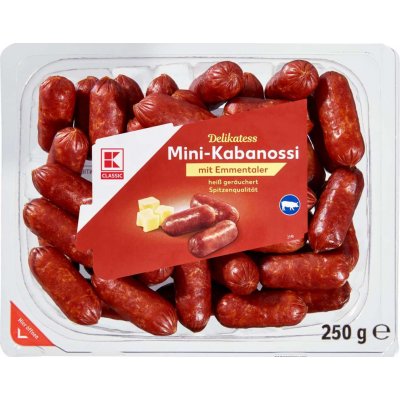 K- classic mini kabanosy se sýrem 250 g – Zbozi.Blesk.cz