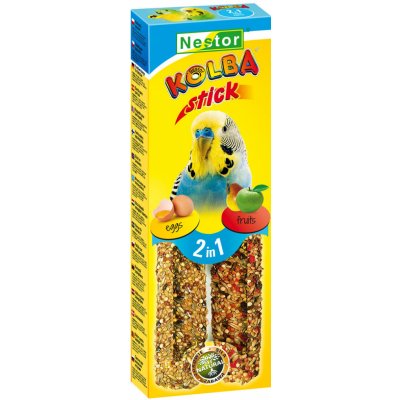 NESTOR Tyčinky s ovocem a vejci pro andulky 2 x 85 g – Hledejceny.cz