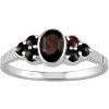 Prsteny SILVEGO Stříbrný prsten s pravým přírodním GranátemB280008