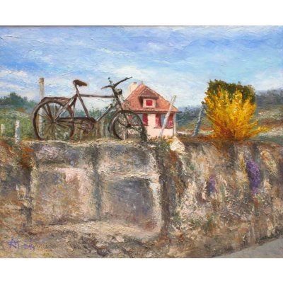 Anastasia Bouška, Zapomenuté časem, Malba na plátně, olejové barvy, 70 x 60 cm – Zboží Mobilmania