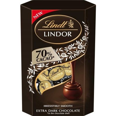Lindt Bonboniéra Lindor pralinky Hořká čokoláda 70% 200 g – Hledejceny.cz