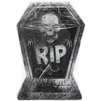 Halloweenský náhrobek z polystyrenu, černo-bílý, 36,5 cm – Hledejceny.cz
