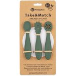 PETITEMARS PETITE&MARS Set silikonových tréninkových lžiček Take&Match Misty Green 6m+ – Hledejceny.cz