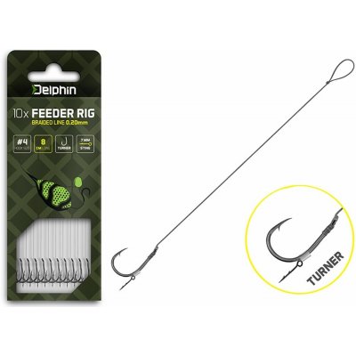 Delphin Feederový návazec Braided Sting / 10 ks 8 cm / 0,20mm / Turner #6 – Hledejceny.cz