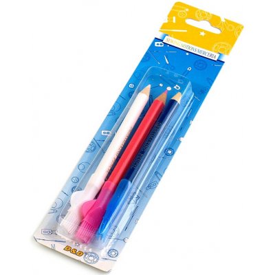 Křída v tužce se štětečkem blistr 3 ks - mix barev (24 blistr) – Sleviste.cz