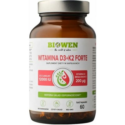 Biowen Vitamin D3+K2 Forte 12000 60 kapslí – Hledejceny.cz