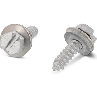 INOX DIN 7976 SZ šroub do plechu se 6HR. hlavou a drážkou + těsnící podložka s gumou, nerez A2 Varianta: DIN 7976 SZ šroub do plechu 6HR. hlava s drážkou, nerez A2 4,2X13 , těsnící podl. s gumou EPDM – Hledejceny.cz